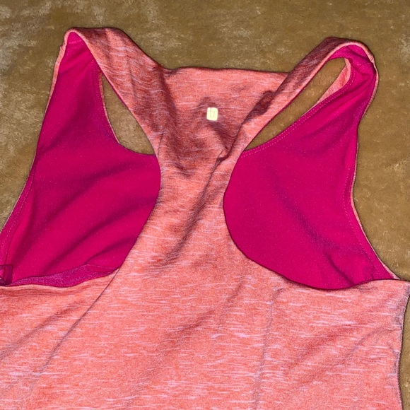 Macy’s IDEOLOGY NWT Sleeveless Workout Dress Coral w/ built in shorts Girls M - Picture 4 of 5